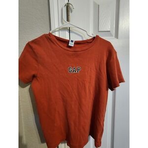 Gap Factory Womens Burnt Orange Vintage Logo Short Sleeve T-Shirt Size L